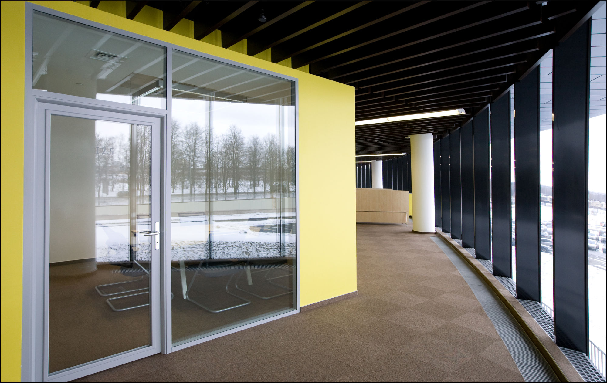 Фото Двері в алюмінієвій обв'язці